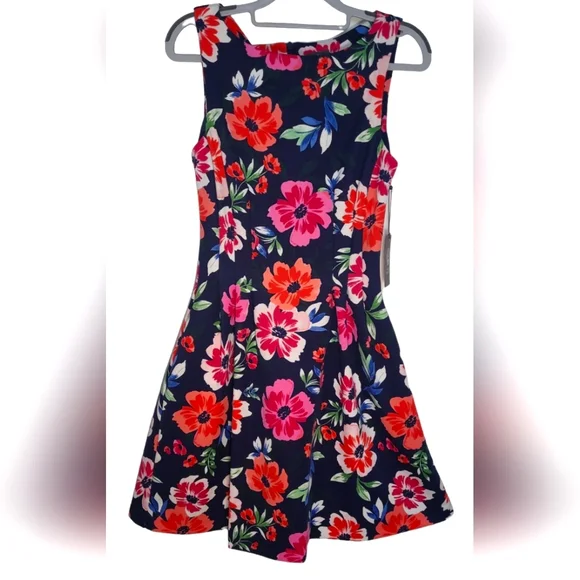 Vince Camuto Floral Scuba Fit & Flare Dress